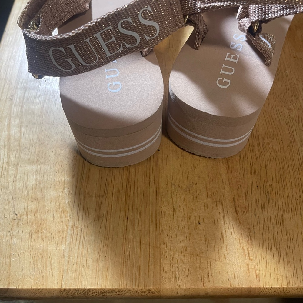 Guess rose gold Logo Strap Sandals - Picture 4 of 4
